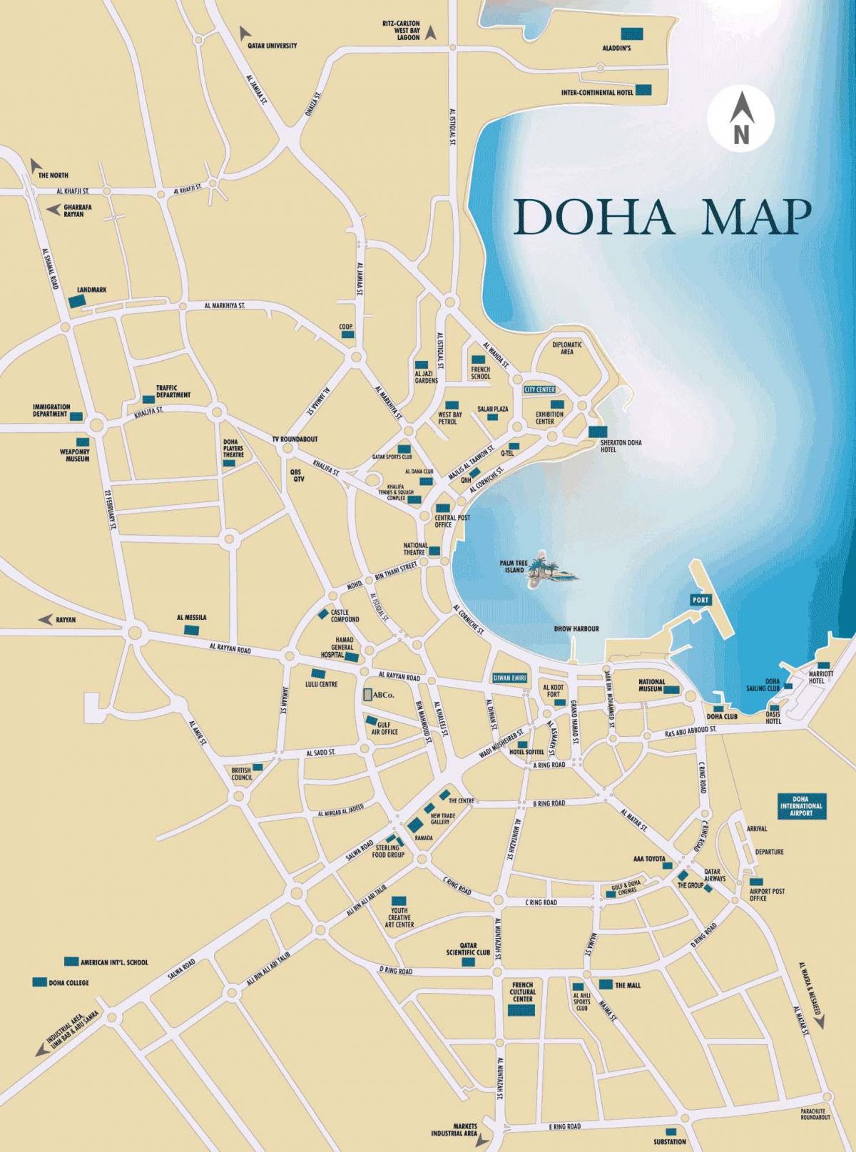 地图卡塔尔多哈