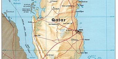 卡塔尔完整的地图